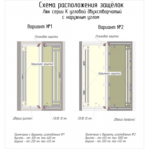 Рассчитать люк по индивидуальным размерам Люкер, ревизионные сантехнические люки