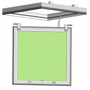 Съёмный люк под покраску серии Космос 30x40 см Люкер, ревизионные сантехнические люки