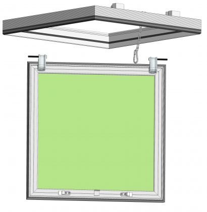 Съёмный люк под покраску серии Космос Люкер, ревизионные сантехнические люки