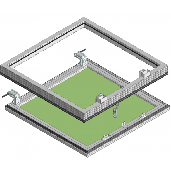 Съёмный люк под покраску серии Космос Люкер, ревизионные сантехнические люки