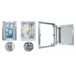 Алюминиевые люки невидимки - Серия ALR (присоска) 30x20 см Люкер, ревизионные сантехнические люки